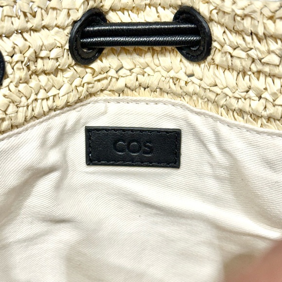 NWT COS Mini Woven Raffia Cavatelli Clutch Shoulder Bag - Picture 3 of 10